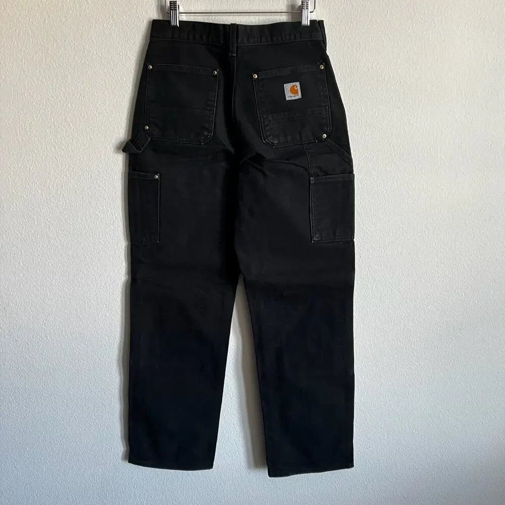 Carhartt B01 BLK black double knee work wear carpenter pants